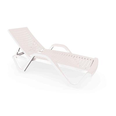 Espreguiçadeira com Braço Branca Cubo50